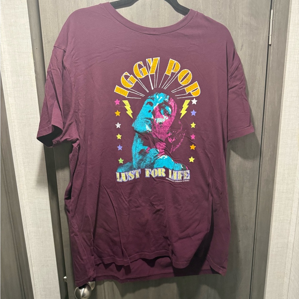 Purple Iggy Pop Graphic Tee